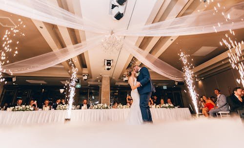 Wedding couple dances