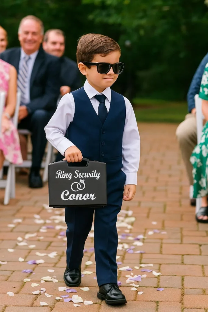 Cute wedding ideas ring bearer with case