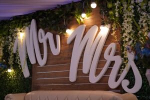 Mr. & Mrs. Sign is a cute wedding idea