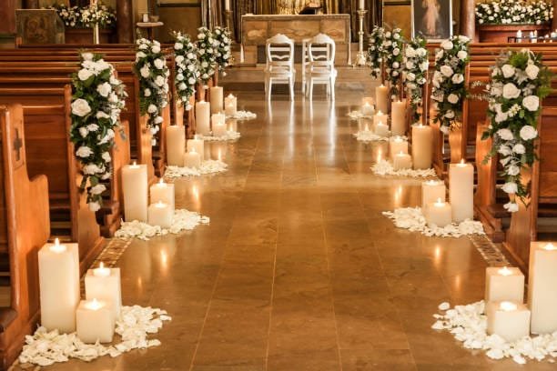 DIY wedding decor ideas, aisle markers