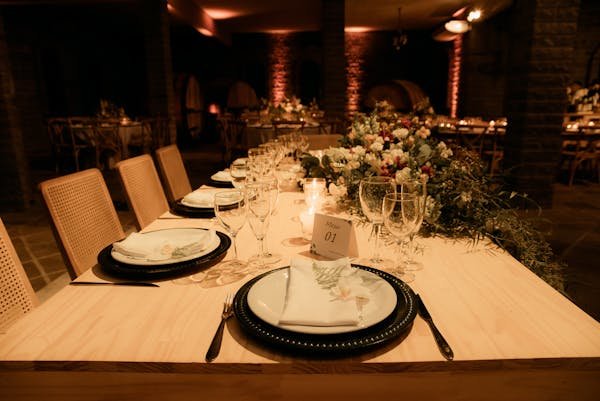 wedding with cozy lighting