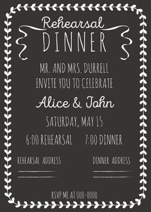what is a rehearsal dinner schedule
