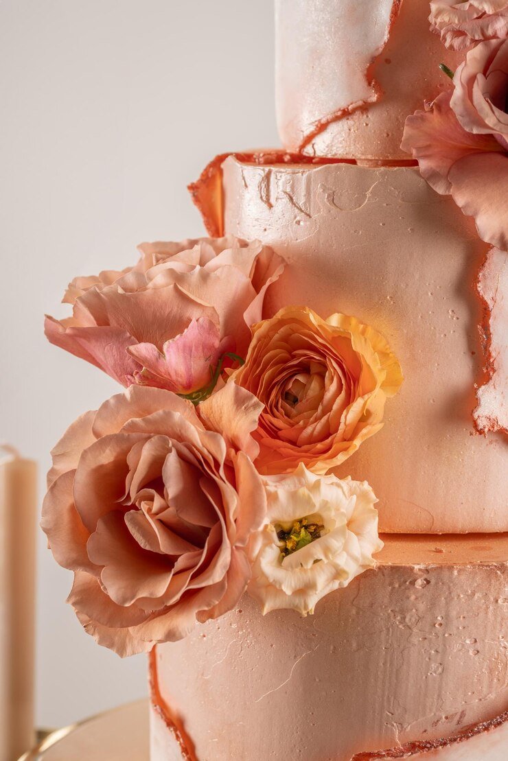 Spring wedding colors blush and peach
