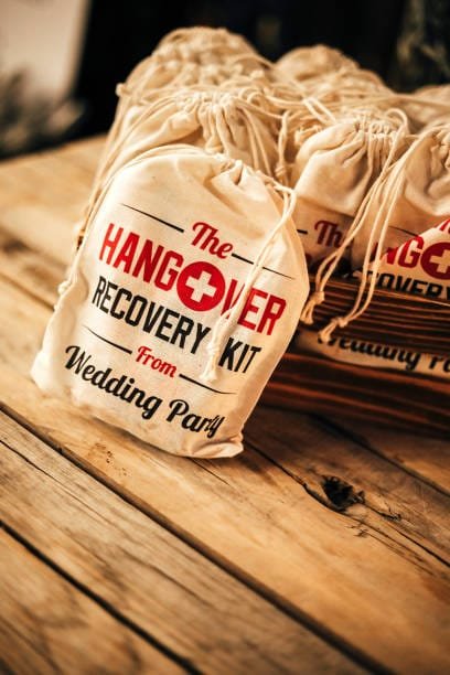 Wedding Welcome bags hangover kit