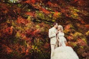 Bride & Groom fall colors