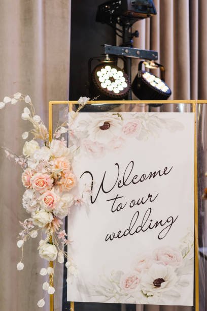 Creative wedding signs floating frame