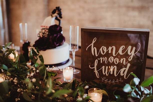 Wedding sign shadow box, honeymoon fund