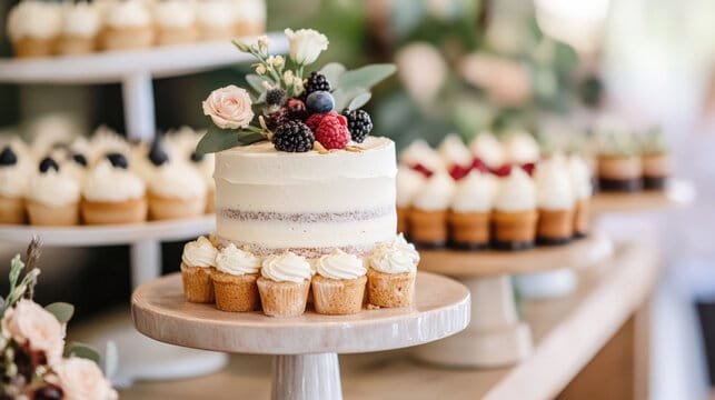 wedding under $10,000 small, simple wedding cake