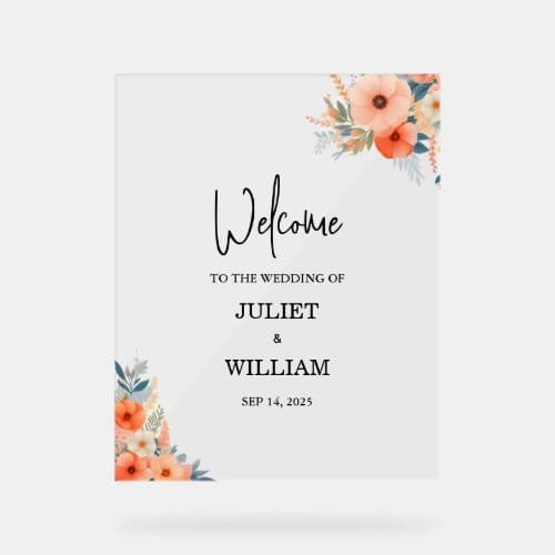 Plexiglass wedding sign zazzle