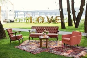Interactive wedding ideas, casual seating area