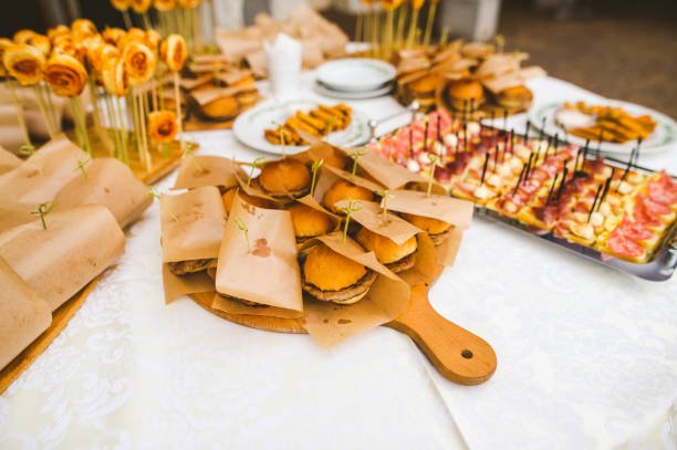 late night snacks at a wedding reception