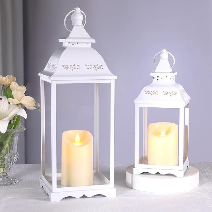 cute wedding decor ideas LED lanterns