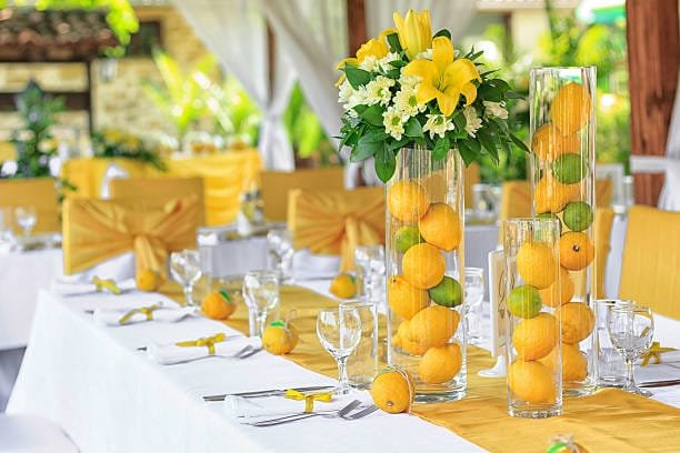 25 centerpiece ideas, fresh fruit