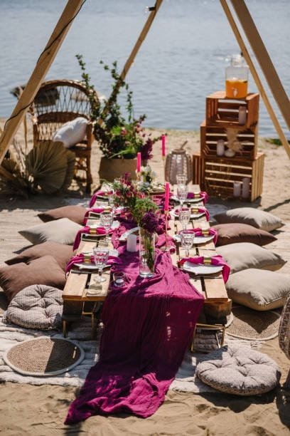 Bridal shower theme boho chic