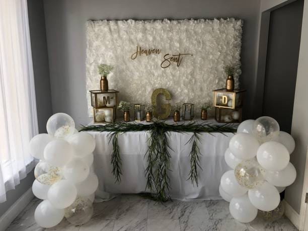 bridal shower theme all one color white