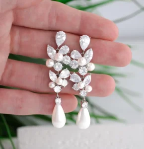 pearl ear rings etsy