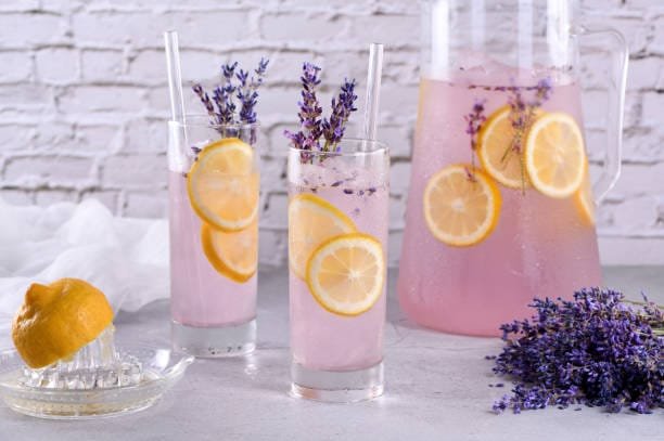 lavender lemonade for a bridal shower mocktail