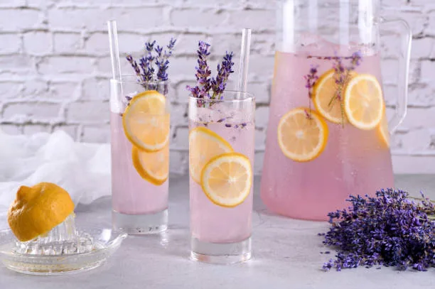 lavender lemonade for a bridal shower mocktail