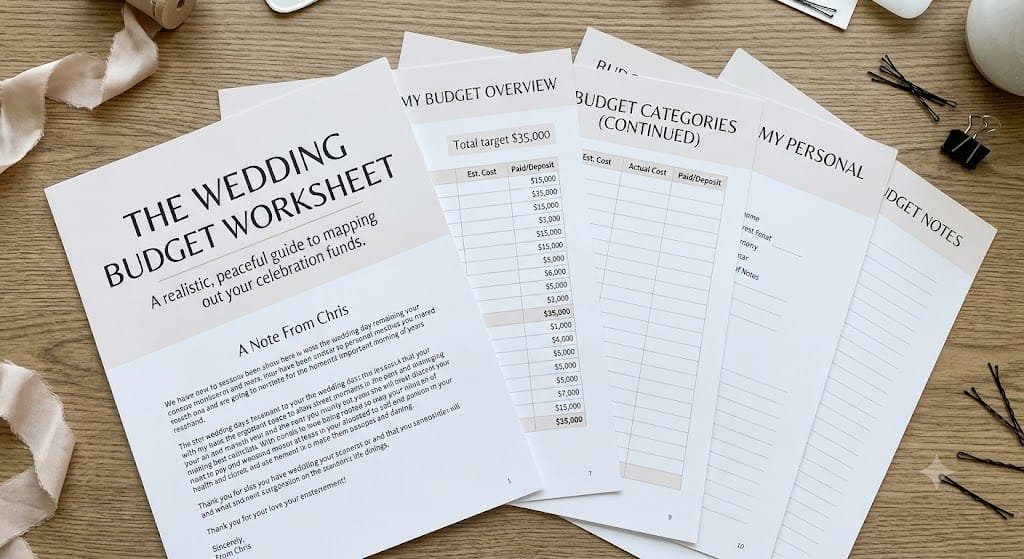 Wedding Budget Worksheet